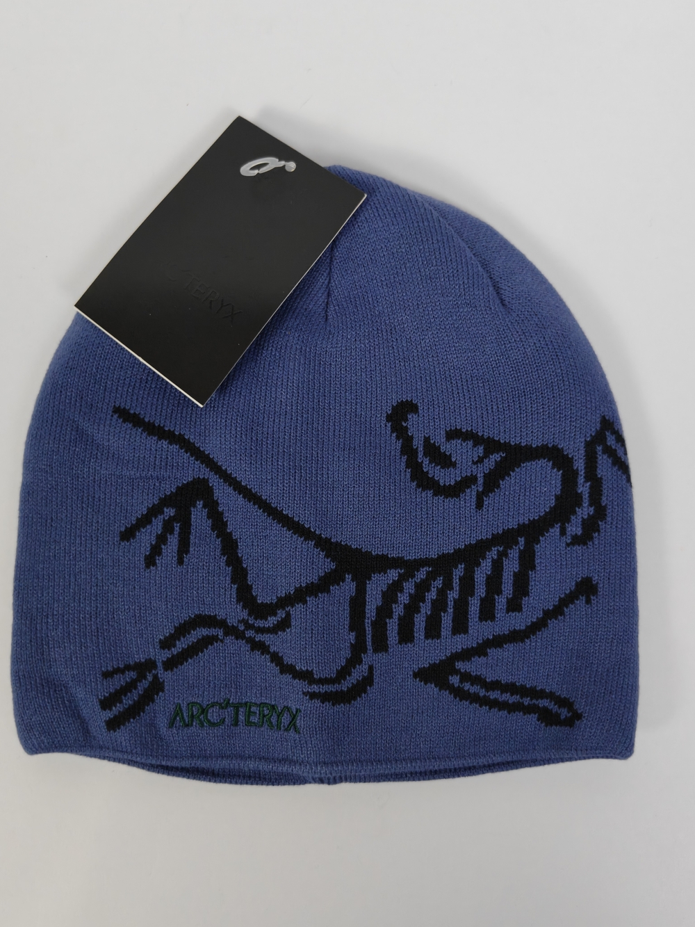 Arc'teryx Blue Beanie with Black Skeleton